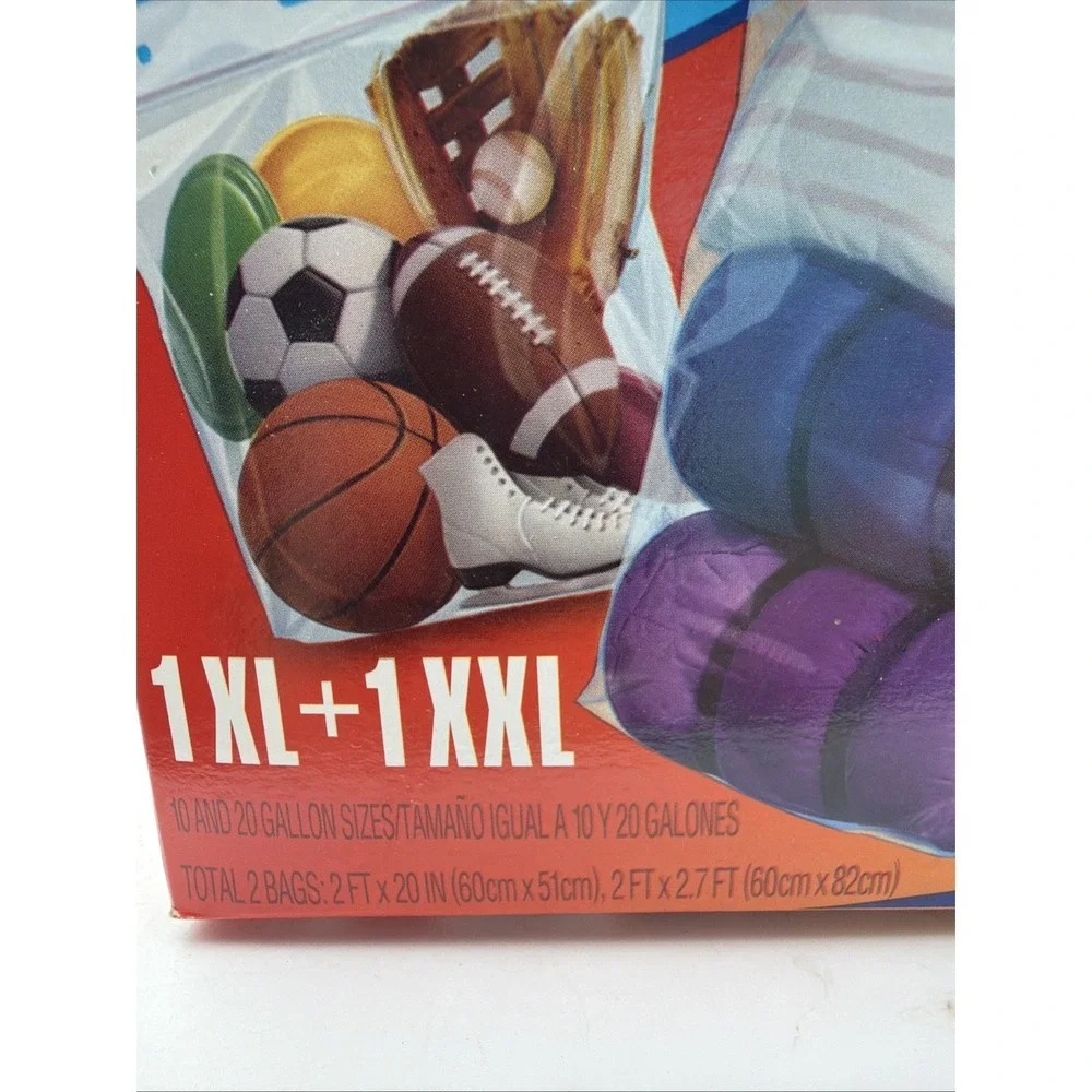 NEW Ziploc Big Bags XL & XXL 10 & 20 Gallon Size 2006 NOS Sealed Discontinued